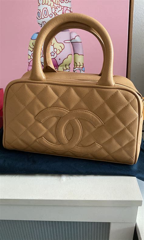 chanel vintage bowling bag purse